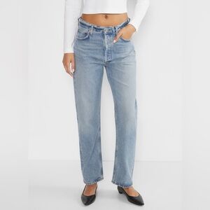Agolde 90’s Pinch Waist Women's Straight Leg Blue Jeans